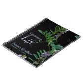 インディゴ2花の写真葬式ゲストブック ノートブック (左側)