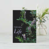 インディゴ3お祝い·オブ·ライフ葬儀発表 招待状 (スタンド正面)