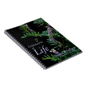 インディゴ3花の写真葬式ゲストブック ノートブック (右側)