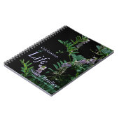 インディゴ3花の写真葬式ゲストブック ノートブック (左側)