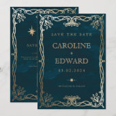 インディゴ・メディーバルゴールドアイビーウェディング セーブザデート (正面/裏面)