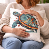 インディゴ モザイク アカウミガメ クッション