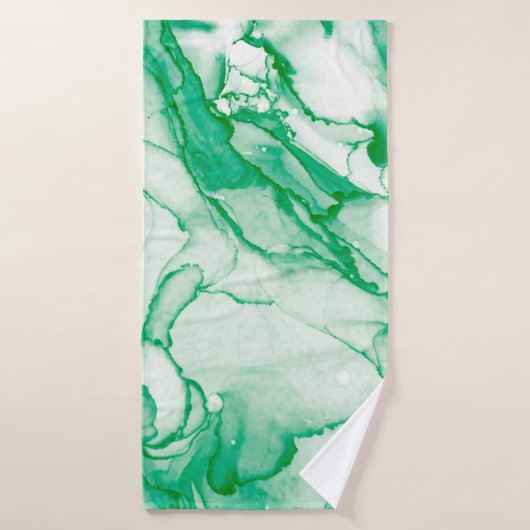 インディゴ・ラウンド。ボヘミア絞り染め。ブルー・サイ転がチデ バスタオル (バスタオル)