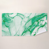 インディゴ・ラウンド。ボヘミア絞り染め。ブルー・サイ転がチデ バスタオル (バスタオル)