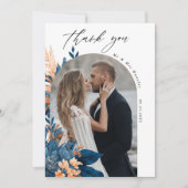 インディゴ・ラスト結婚フローラの写真 サンキューカード (正面)