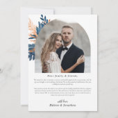 インディゴ・ラスト結婚フローラの写真 サンキューカード (裏面)