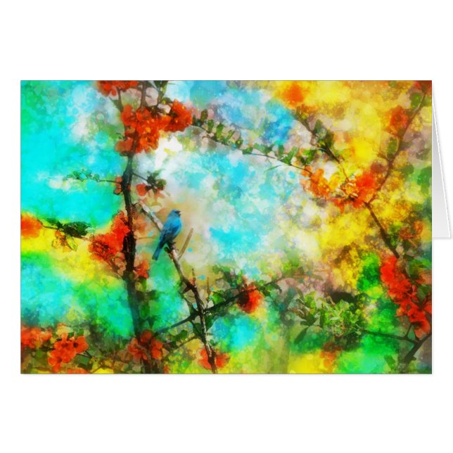 インディゴ、ルリノジコカード (正面横)