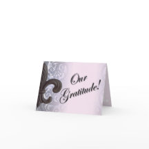 インディゴ/ローズ "アイアン フルール ド リス" 感謝カード