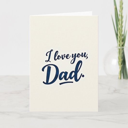 インディゴ I Love You Dad カード (正面)