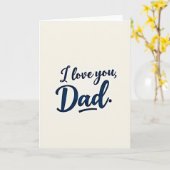 インディゴ I Love You Dad カード (黄色い花)