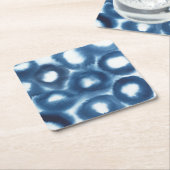 インディジオウォーターカラープリントサークル スクエアペーパーコースター (アングル)