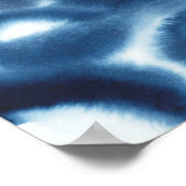 インディジオウォーターカラープリントサークル ポスター (角)