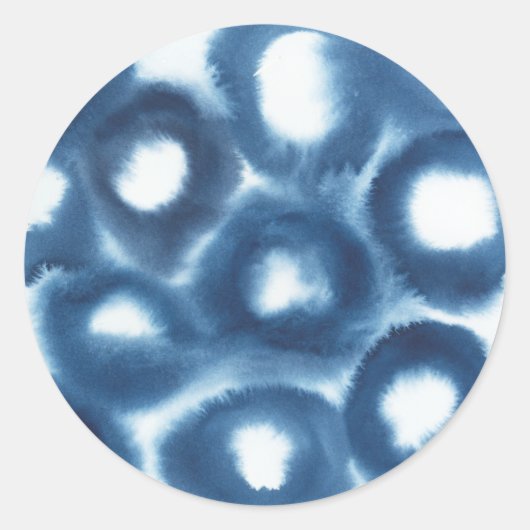 インディジオウォーターカラープリントサークル ラウンドシール (正面)