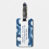 インディジオウォーターカラープリントサークル ラゲッジタグ (裏面縦)