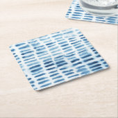 インディジオウォーターカラープリント スクエアペーパーコースター (アングル)