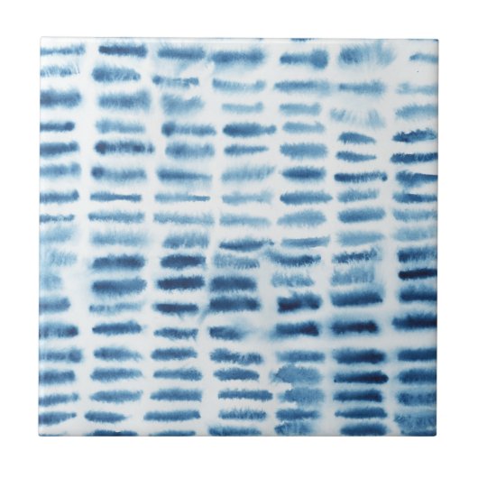 インディジオウォーターカラープリント タイル (正面)