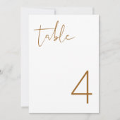 インディバーンドオレンジボホミニマリストテーブル番号 招待状 (正面)