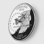 インディフェイクアナ州クォーター ラージ壁時計 (傾斜)