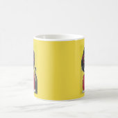 インディフォークアートタートルネック絵画キャットおもしろい コーヒーマグカップ (中央)