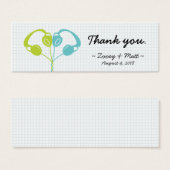 インディヘッドフォンハートブルー/ライムグリーン結婚ズ (正面&裏面)