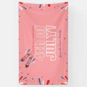 インディペンデンスきらめくデイホリデーポストカード 横断幕 (縦)