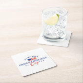 インディペンデンスデイお祝い紙コースター スクエアペーパーコースター (インサイチュ)