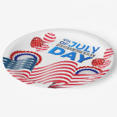 インディペンデンスデイお祝い ペーパープレート (アングル)