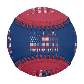 インディペンデンスデイスターズアンドストライプズタイポグラフィUSA 野球ボール (正面)