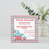 インディペンデンスデイストライプのスターズ招待状 招待状 (スタンド正面)