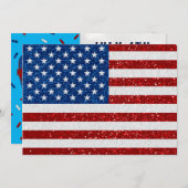 インディペンデンスデイテールゲート7月4日グリッター開始 招待状 (正面/裏面)