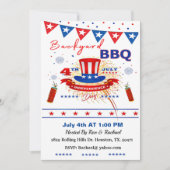 インディペンデンスデイホリデーバックヤードバーベキュー 招待状 (正面)