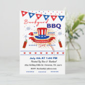 インディペンデンスデイホリデーバックヤードバーベキュー 招待状 (スタンド正面)