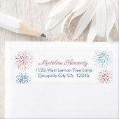 インディペンデンスデイ花火バースト差出人住所 ラベル (インサイチュ)