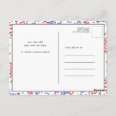 インディペンデンスデイ花火紙吹雪BBQ招待状 ポストカード (裏面)