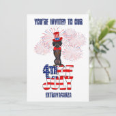 インディペンデンスデイ7月4日ダシュントパーティの招待状 招待状 (スタンド正面)