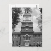 インディペンデンスホール写真フィラデルフィア ポストカード (正面/裏面)