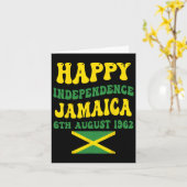インディペンデンス誇りを持ったデイジャマイカ国旗6威厳がある日19 カード (黄色い花)