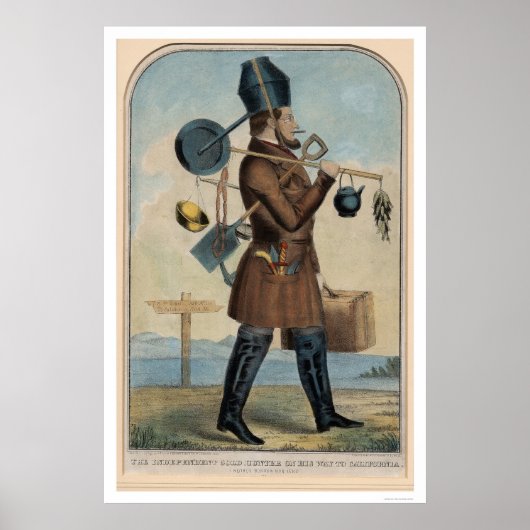 インディペンデント金ゴールドハンターがカリフォルニアへ向かう道 ポスター (正面)