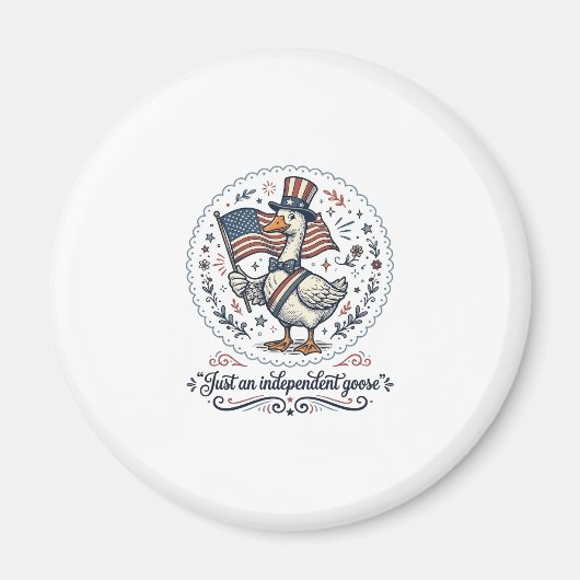 インディペンデント・グース ビンテージ愛国Tシャツデザイン( マグネット (正面)