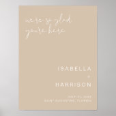 インディボヘミアンデザートベージュ結婚の歓迎 ポスター (正面)