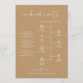 インディボヘミアンベージュウェルカムレタータイムラインカード メニュー (正面)