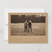 インディボヘミアンモダンベージュ写真サンキューカード 招待状 (裏面)