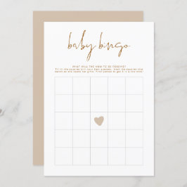 インディボヘミアン地球調赤ちゃんシャワービンゴカード 招待状