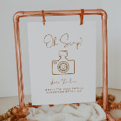 インディボヘミアンOhスナップ写真のハッシュタグ結婚のサイン ポスター