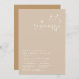インディボホアーストーンベージュリハーサルディナー 招待状