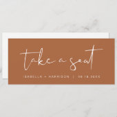 インディボホテラコッタ座席のヘッダーカードを取る 招待状 (正面/裏面)