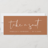 インディボホテラコッタ座席のヘッダーカードを取る 招待状 (正面)