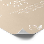 インディボホベージュ結婚の花びらトスオフ送信 ポスター (角)