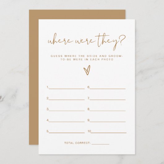 インディボホーどこ彼らはブライダルシャワーゲーム 招待状 (正面/裏面)