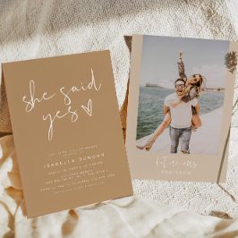 インディボホーシェーYesモダンブライダルシャワー 招待状